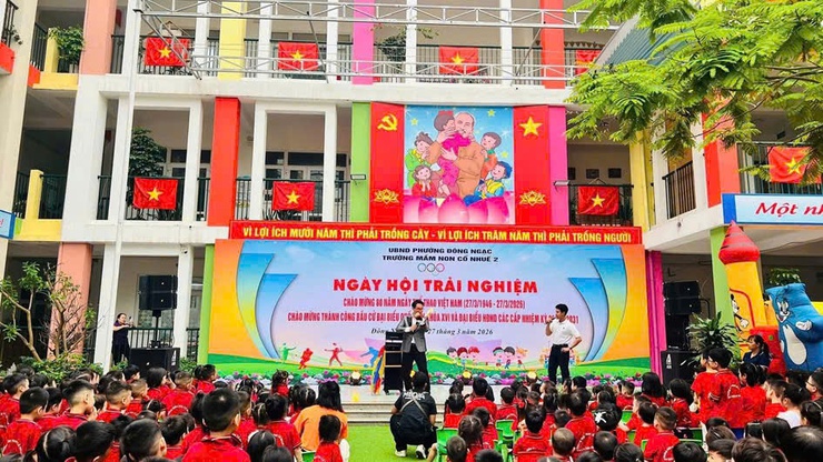 Sôi nổi Ngày hội trải nghiệm tại trường Mầm Non Cổ Nhuế 2- Ảnh 1.