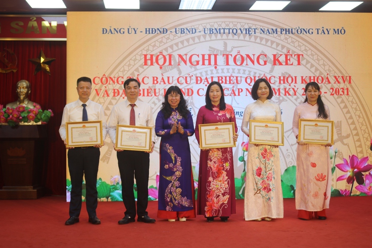 Phường Tây Mỗ tổng kết công tác tổ chức bầu cử đại biểu Quốc hội khóa XVI và đại biểu HĐND các cấp nhiệm kỳ 2026-2031- Ảnh 5.