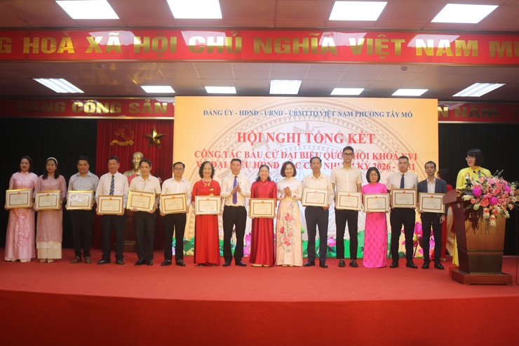Phường Tây Mỗ tổng kết công tác tổ chức bầu cử đại biểu Quốc hội khóa XVI và đại biểu HĐND các cấp nhiệm kỳ 2026-2031- Ảnh 7.