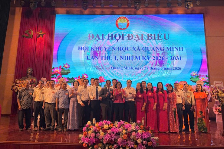 Đại hội đại biểu Hội Khuyến học xã Quang Minh lần thứ nhất- Ảnh 4.