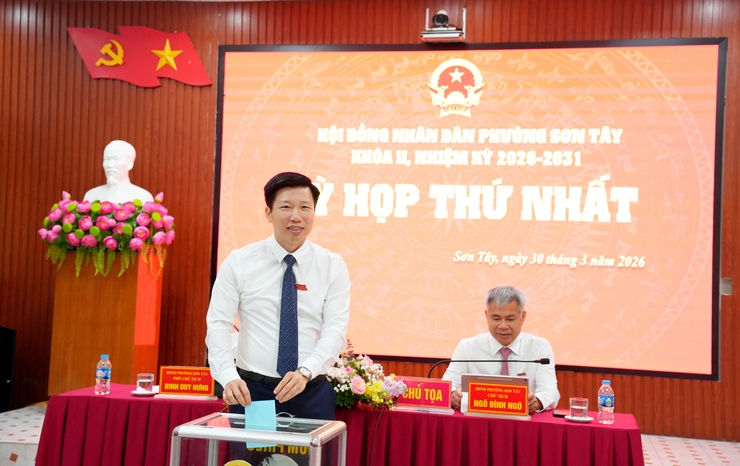 KỲ HỌP THỨ NHẤT HĐND PHƯỜNG SƠN TÂY KHÓA II, NHIỆM KỲ 2026 - 2031 PHƯỜNG SƠN TÂY- Ảnh 1.