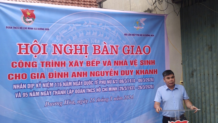 Đoàn Thanh niên phối hợp cùng Hội Liên hiệp Phụ nữ (LHPN) xã Dương Hòa tổ chức Lễ bàn giao công trình thanh niên- Ảnh 3.