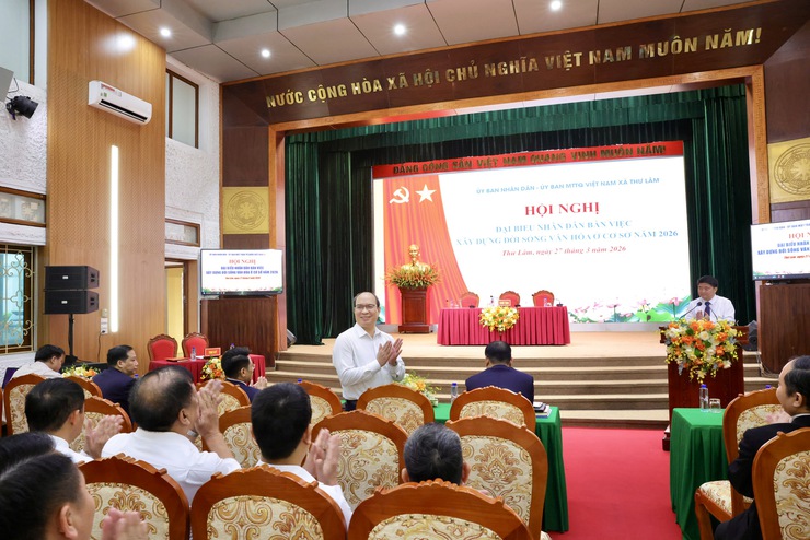 HỘI NGHỊ ĐẠI BIỂU NHÂN DÂN XÃ THƯ LÂM BÀN VIỆC XÂY DỰNG ĐỜI SỐNG VĂN HÓA Ở CƠ SỞ 
NĂM 2026
- Ảnh 7.