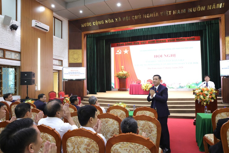 HỘI NGHỊ ĐẠI BIỂU NHÂN DÂN XÃ THƯ LÂM BÀN VIỆC XÂY DỰNG ĐỜI SỐNG VĂN HÓA Ở CƠ SỞ 
NĂM 2026
- Ảnh 8.