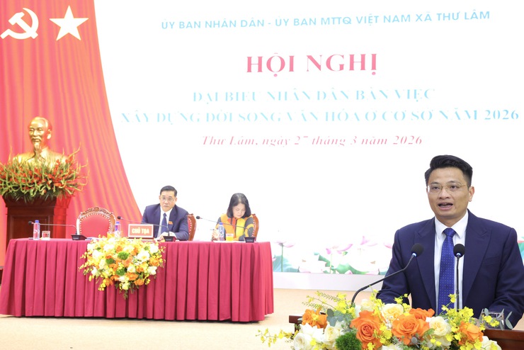 HỘI NGHỊ ĐẠI BIỂU NHÂN DÂN XÃ THƯ LÂM BÀN VIỆC XÂY DỰNG ĐỜI SỐNG VĂN HÓA Ở CƠ SỞ 
NĂM 2026
- Ảnh 11.