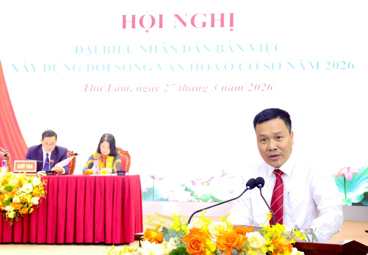 HỘI NGHỊ ĐẠI BIỂU NHÂN DÂN XÃ THƯ LÂM BÀN VIỆC XÂY DỰNG ĐỜI SỐNG VĂN HÓA Ở CƠ SỞ 
NĂM 2026
- Ảnh 15.