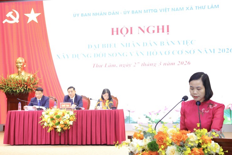 HỘI NGHỊ ĐẠI BIỂU NHÂN DÂN XÃ THƯ LÂM BÀN VIỆC XÂY DỰNG ĐỜI SỐNG VĂN HÓA Ở CƠ SỞ 
NĂM 2026
- Ảnh 20.