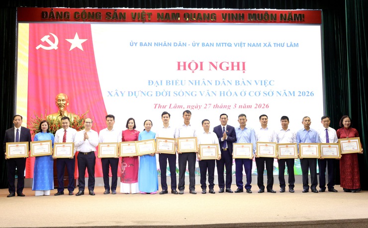 HỘI NGHỊ ĐẠI BIỂU NHÂN DÂN XÃ THƯ LÂM BÀN VIỆC XÂY DỰNG ĐỜI SỐNG VĂN HÓA Ở CƠ SỞ 
NĂM 2026
- Ảnh 22.