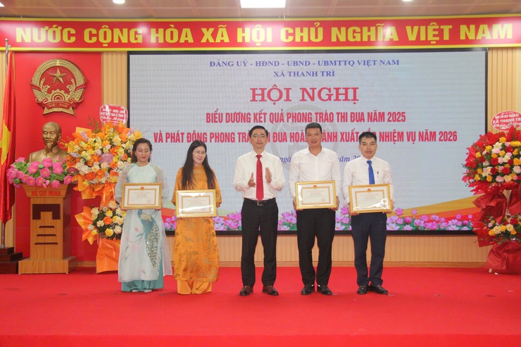 Xã Thanh Trì tổng kết phong trào thi đua năm 2025, phát động thi đua năm 2026 và tổng kết công tác bầu cử- Ảnh 9.