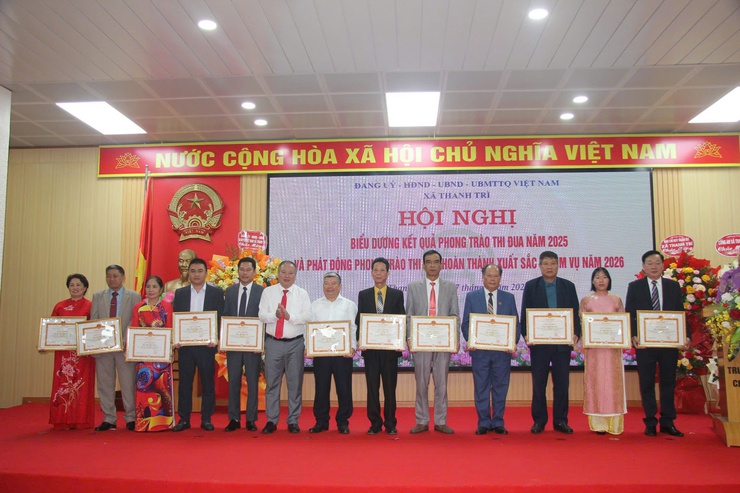 Xã Thanh Trì tổng kết phong trào thi đua năm 2025, phát động thi đua năm 2026 và tổng kết công tác bầu cử- Ảnh 11.