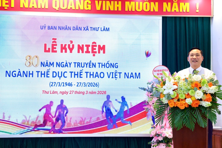 UBND xã Thư Lâm tổ chức Lễ mít tinh kỷ niệm 80 năm Ngày truyền thống Ngành Thể dục thể thao Việt Nam (27/3/1946 – 27/3/2026)- Ảnh 16.