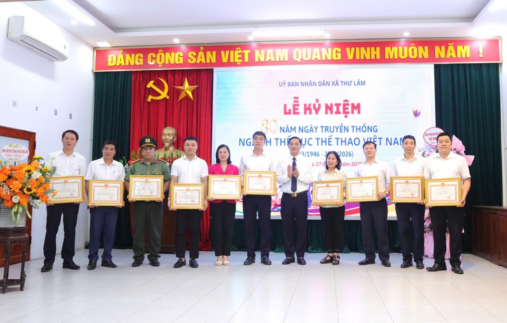 UBND xã Thư Lâm tổ chức Lễ mít tinh kỷ niệm 80 năm Ngày truyền thống Ngành Thể dục thể thao Việt Nam (27/3/1946 – 27/3/2026)- Ảnh 7.