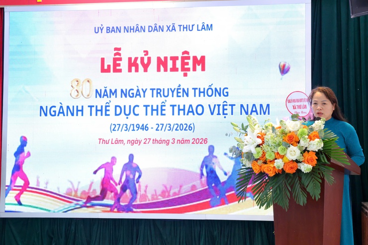 UBND xã Thư Lâm tổ chức Lễ mít tinh kỷ niệm 80 năm Ngày truyền thống Ngành Thể dục thể thao Việt Nam (27/3/1946 – 27/3/2026)- Ảnh 5.
