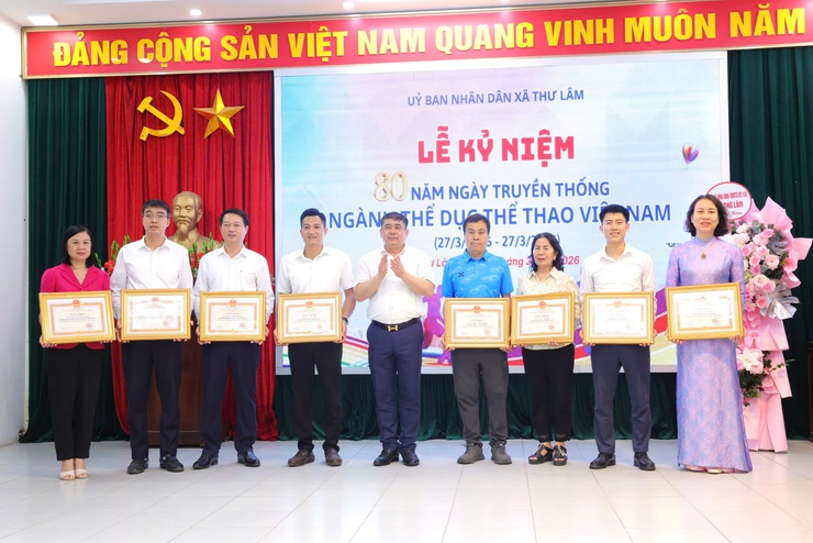 UBND xã Thư Lâm tổ chức Lễ mít tinh kỷ niệm 80 năm Ngày truyền thống Ngành Thể dục thể thao Việt Nam (27/3/1946 – 27/3/2026)- Ảnh 14.