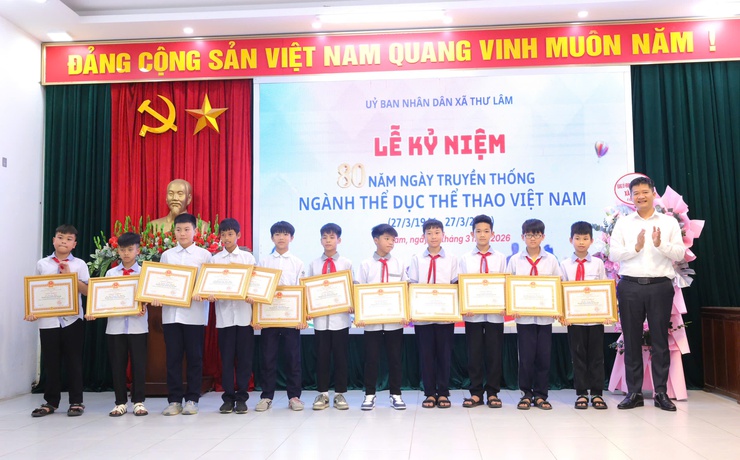 UBND xã Thư Lâm tổ chức Lễ mít tinh kỷ niệm 80 năm Ngày truyền thống Ngành Thể dục thể thao Việt Nam (27/3/1946 – 27/3/2026)- Ảnh 15.