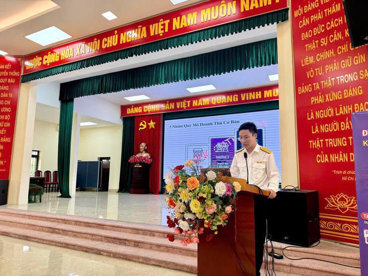 Thuế cơ sở 10 tổ chức hội nghị đồng hành, hỗ trợ hộ kinh doanh thực hiện chính sách thuế tại xã Thiên Lộc- Ảnh 3.