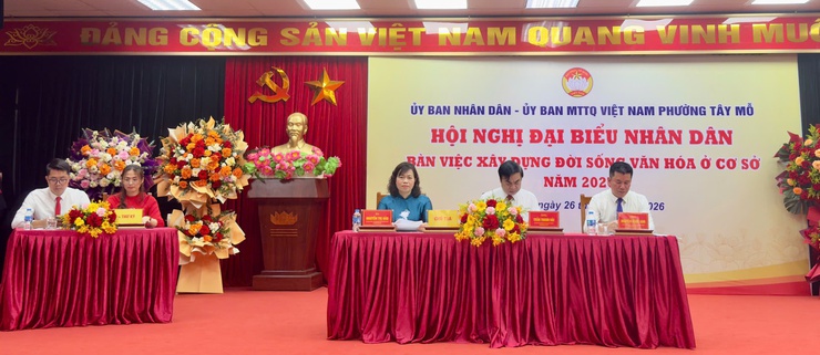 Phường Tây Mỗ Hội nghị Đại biểu nhân dân năm 2026 với chủ đề "Bàn việc xây dựng đời sống văn hóa ở cơ sở"- Ảnh 5.