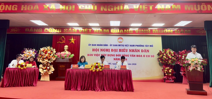 Phường Tây Mỗ Hội nghị Đại biểu nhân dân năm 2026 với chủ đề "Bàn việc xây dựng đời sống văn hóa ở cơ sở"- Ảnh 2.
