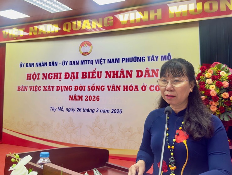 Phường Tây Mỗ Hội nghị Đại biểu nhân dân năm 2026 với chủ đề "Bàn việc xây dựng đời sống văn hóa ở cơ sở"- Ảnh 3.