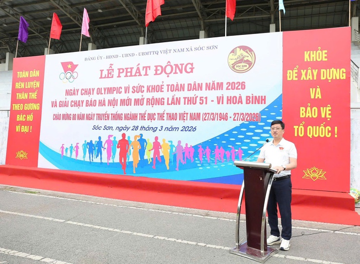 SÓC SƠN TỔ CHỨC NGÀY CHẠY OLYMPIC VÌ SỨC KHOẺ TOÀN DÂN NĂM 2026 VÀ PHÁT ĐỘNG GIẢI CHẠY BÁO HÀ NỘI MỚI MỞ RỘNG LẦN THỨ 51, CHÀO MỪNG 80 NĂM NGÀY TRUYỀN THỐNG THỂ DỤC THỂ THAO VIỆT NAM- Ảnh 2.