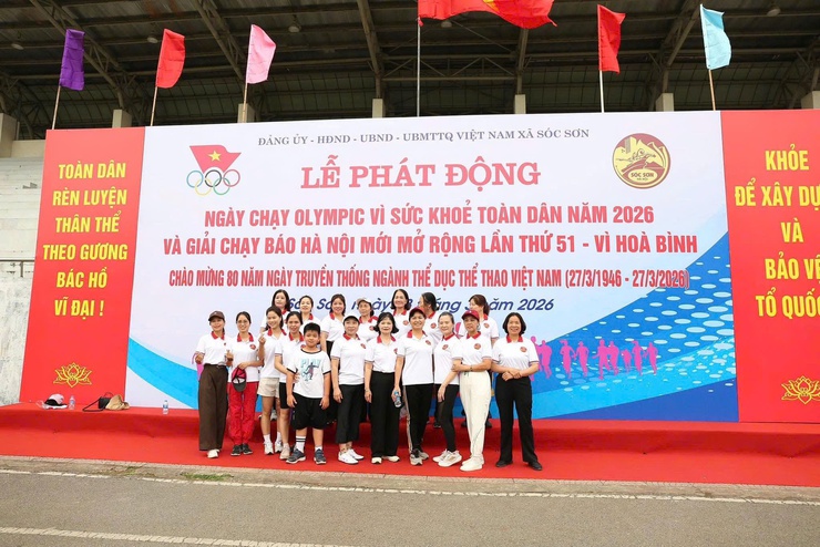 SÓC SƠN TỔ CHỨC NGÀY CHẠY OLYMPIC VÌ SỨC KHOẺ TOÀN DÂN NĂM 2026 VÀ PHÁT ĐỘNG GIẢI CHẠY BÁO HÀ NỘI MỚI MỞ RỘNG LẦN THỨ 51, CHÀO MỪNG 80 NĂM NGÀY TRUYỀN THỐNG THỂ DỤC THỂ THAO VIỆT NAM- Ảnh 12.