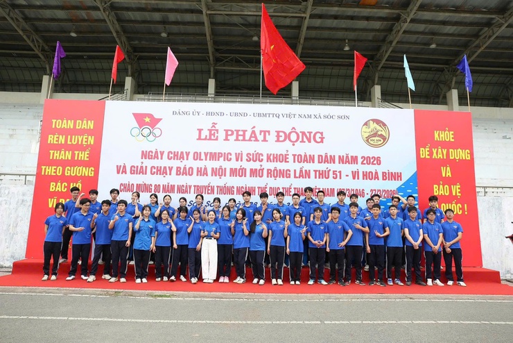 SÓC SƠN TỔ CHỨC NGÀY CHẠY OLYMPIC VÌ SỨC KHOẺ TOÀN DÂN NĂM 2026 VÀ PHÁT ĐỘNG GIẢI CHẠY BÁO HÀ NỘI MỚI MỞ RỘNG LẦN THỨ 51, CHÀO MỪNG 80 NĂM NGÀY TRUYỀN THỐNG THỂ DỤC THỂ THAO VIỆT NAM- Ảnh 11.