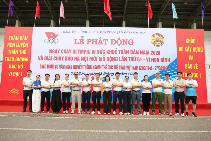 SÓC SƠN TỔ CHỨC NGÀY CHẠY OLYMPIC VÌ SỨC KHOẺ TOÀN DÂN NĂM 2026 VÀ PHÁT ĐỘNG GIẢI CHẠY BÁO HÀ NỘI MỚI MỞ RỘNG LẦN THỨ 51, CHÀO MỪNG 80 NĂM NGÀY TRUYỀN THỐNG THỂ DỤC THỂ THAO VIỆT NAM- Ảnh 8.