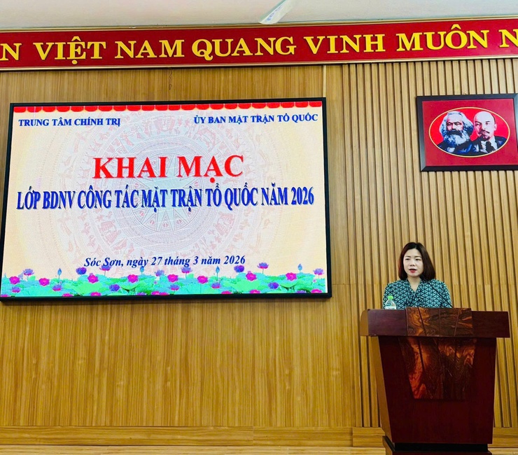 KHAI MẠC LỚP TẬP HUẤN NGHIỆP VỤ CÔNG TÁC MẶT TRẬN TỔ QUỐC NĂM 2026 TẠI XÃ SÓC SƠN- Ảnh 2.