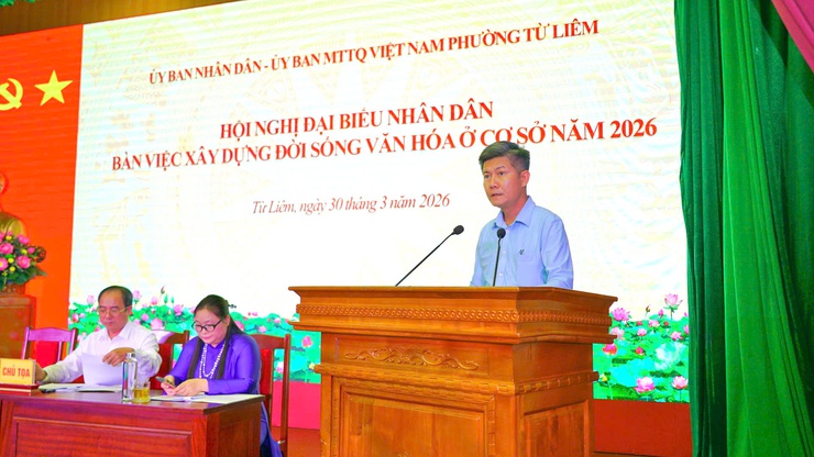 Hội nghị đại biểu nhân dân bàn việc xây dựng đời sống văn hóa ở cơ sở năm 2026 tại phường Từ Liêm- Ảnh 2.