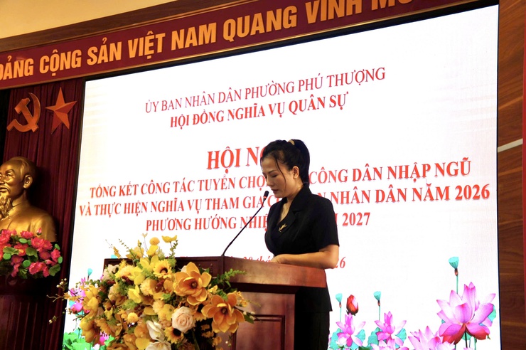 Phường Phú Thượng tổng kết công tác tuyển chọn, gọi công dân nhập ngũ và thực hiện nghĩa vụ tham gia Công an nhân dân năm 2026- Ảnh 4.