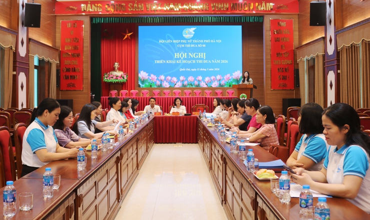 Cụm thi đua số 8 Hội Liên hiệp Phụ nữ thành phố Hà Nội triển khai chương trình công tác năm 2026- Ảnh 1.