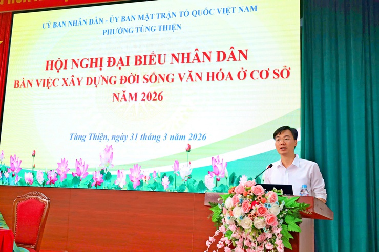 Phường Tùng Thiện tổ chức Hội nghị đại biểu nhân dân bàn giải pháp xây dựng đời sống văn hóa ở cơ sở năm 2026- Ảnh 7.