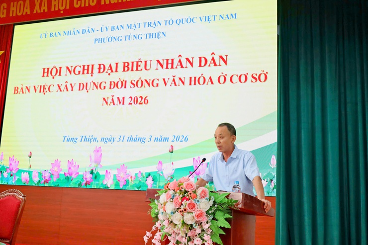 Phường Tùng Thiện tổ chức Hội nghị đại biểu nhân dân bàn giải pháp xây dựng đời sống văn hóa ở cơ sở năm 2026- Ảnh 5.