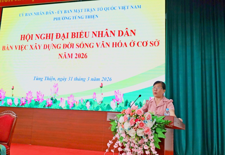 Phường Tùng Thiện tổ chức Hội nghị đại biểu nhân dân bàn giải pháp xây dựng đời sống văn hóa ở cơ sở năm 2026- Ảnh 6.