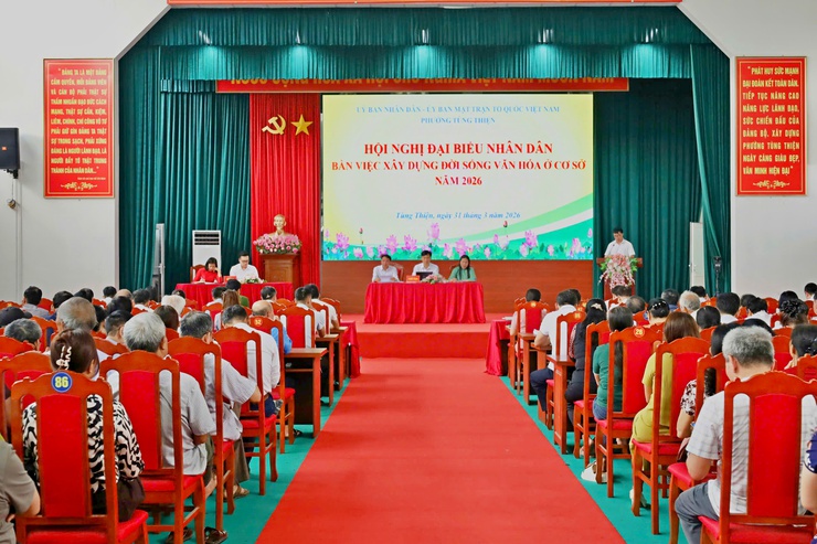 Phường Tùng Thiện tổ chức Hội nghị đại biểu nhân dân bàn giải pháp xây dựng đời sống văn hóa ở cơ sở năm 2026- Ảnh 9.