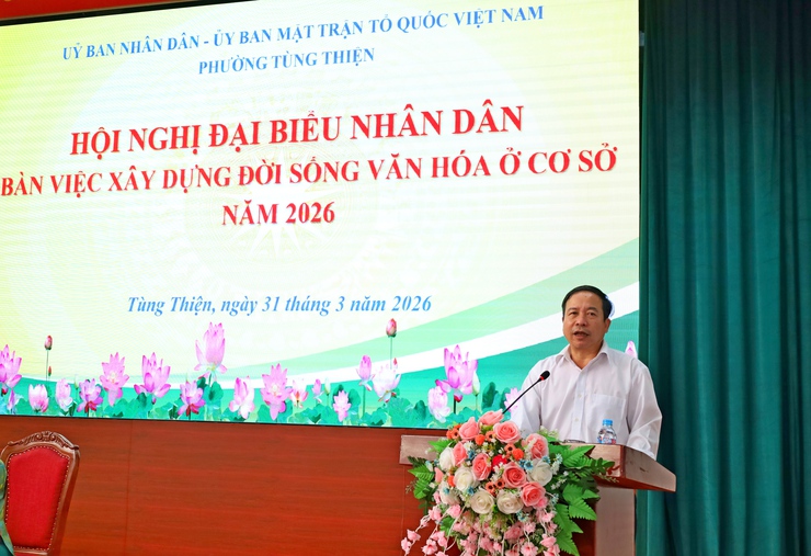 Phường Tùng Thiện tổ chức Hội nghị đại biểu nhân dân bàn giải pháp xây dựng đời sống văn hóa ở cơ sở năm 2026- Ảnh 8.