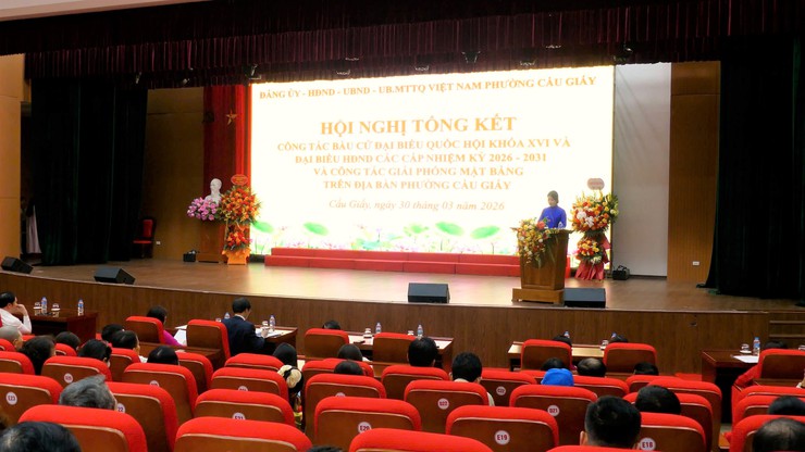 PHƯỜNG CẦU GIẤY: TỔNG KẾT CÔNG TÁC BẦU CỬ ĐẠI BIỂU QUỐC HỘI KHÓA XVI VÀ ĐẠI BIỂU HĐND CÁC CẤP NHIỆM KỲ 2026-2031; SƠ KẾT CÔNG TÁC GIẢI PHÓNG MẶT BẰNG TRÊN ĐỊA BÀN PHƯỜNG- Ảnh 2.