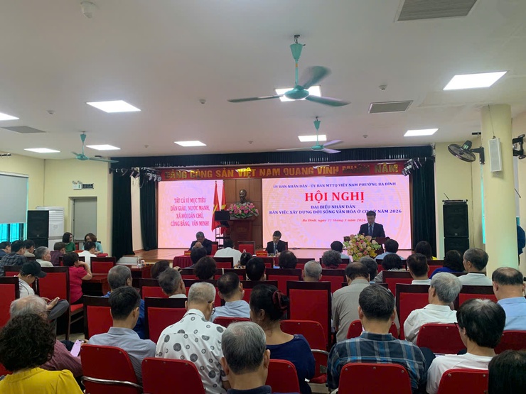 Hội nghị đại biểu Nhân dân phường Ba Đình: Quyết tâm nâng cao chất lượng đời sống văn hóa- Ảnh 10.