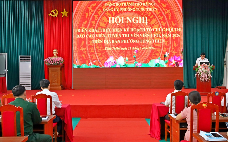 Đảng ủy phường Tùng thiện quán triệt các văn bản  trọng của Trung ương và Thành ủy Hà Nội ; Phát động Cuộc thi chính luận về bảo vệ nền tảng tư tưởng của Đảng năm 2026- Ảnh 5.