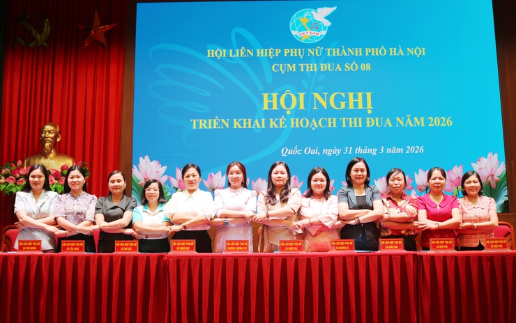Cụm thi đua số 8 Hội Liên hiệp Phụ nữ thành phố Hà Nội triển khai chương trình công tác năm 2026- Ảnh 5.