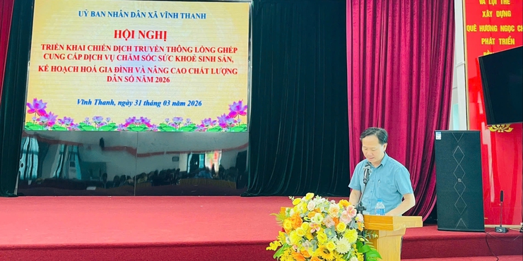 XÃ VĨNH THANH TỔ CHỨC HỘI NGHỊ TRIỂN KHAI CHIẾN DỊCH TRUYỀN THÔNG LỒNG GHÉP CHĂM SÓC SỨC KHỎE SINH SẢN, KẾ HOẠCH HÓA GIA ĐÌNH VÀ NÂNG CAO CHẤT LƯỢNG DÂN SỐ NĂM 2026- Ảnh 3.