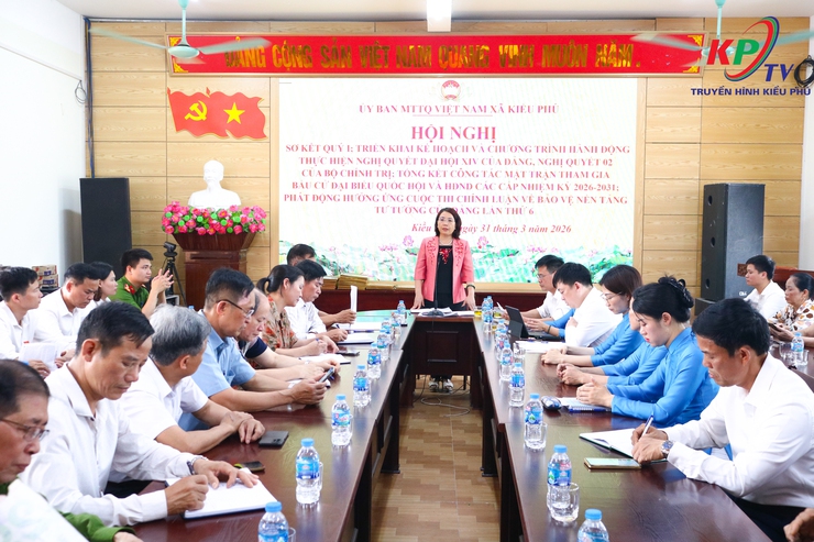 Ủy ban MTTQ Việt Nam xã Kiều Phú tổ chức Hội nghị giao ban sơ kết công tác Mặt trận quý I, triển khai nhiệm vụ Quí II, năm 2026- Ảnh 1.