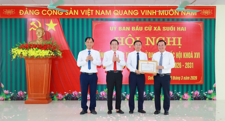 Suối Hai tổng kết công tác bầu cử đại biểu Quốc hội khóa XVI và đại biểu HĐND các cấp nhiệm kỳ 2026–2031- Ảnh 2.