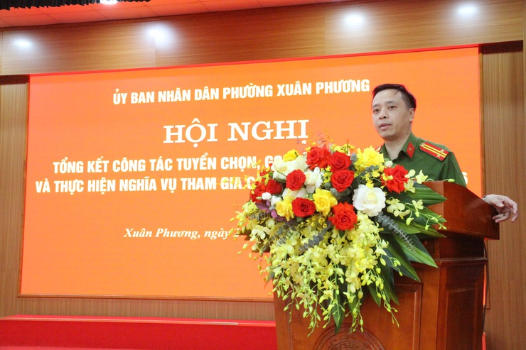 Phường Xuân Phương tổ chức Hội nghị tổng kết công tác tuyển quân năm 2026- Ảnh 3.