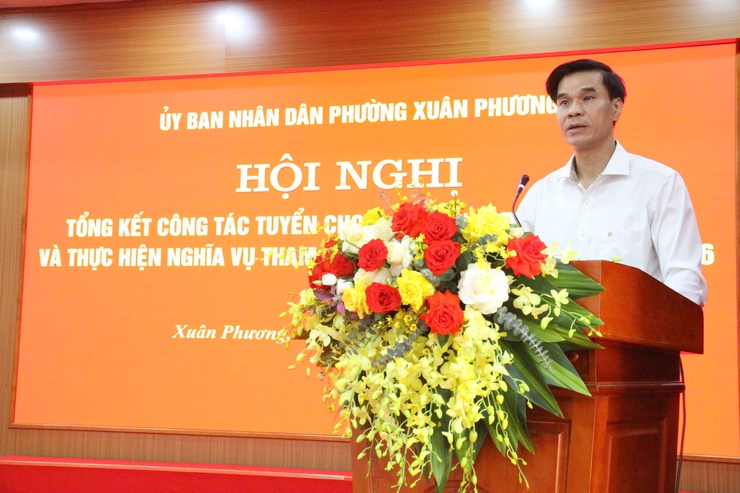 Phường Xuân Phương tổ chức Hội nghị tổng kết công tác tuyển quân năm 2026- Ảnh 4.