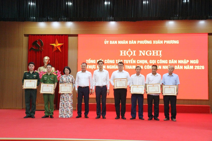 Phường Xuân Phương tổ chức Hội nghị tổng kết công tác tuyển quân năm 2026- Ảnh 5.