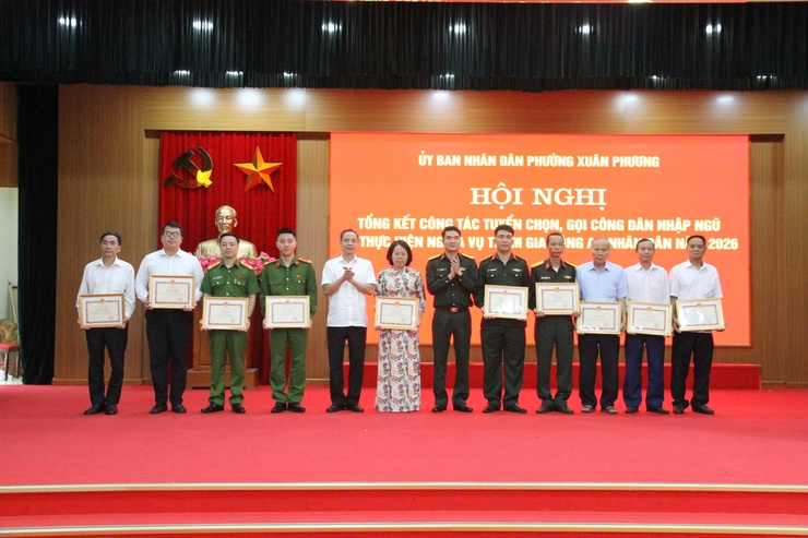 Phường Xuân Phương tổ chức Hội nghị tổng kết công tác tuyển quân năm 2026- Ảnh 6.