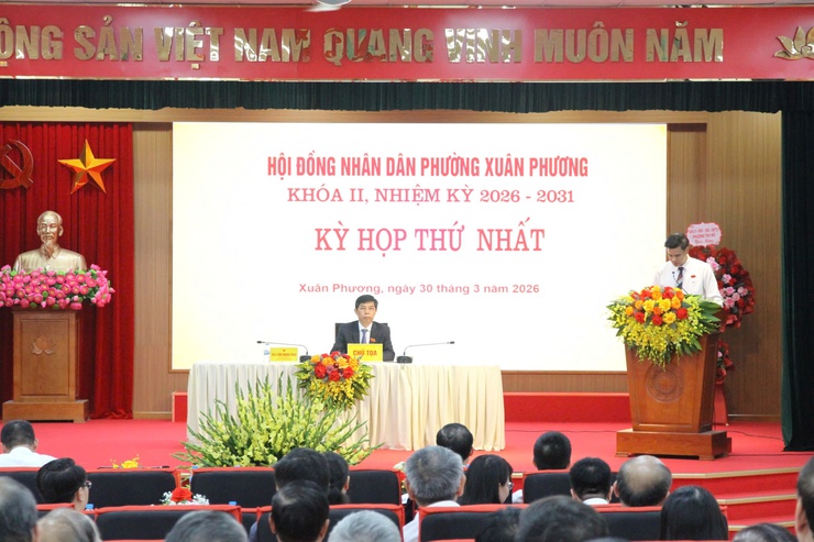 Phường Xuân Phương tổ chức Kỳ họp thứ Nhất HĐND phường khóa II, nhiệm kỳ 2026 - 2031- Ảnh 6.