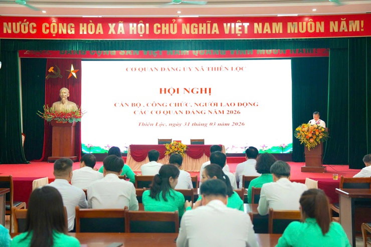Hội nghị cán bộ, công chức, người lao động các cơ quan Đảng xã Thiên Lộc năm 2026- Ảnh 1.