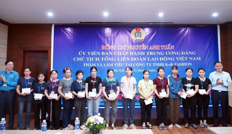 Tổng Liên đoàn Lao động Việt Nam thăm, làm việc tại Công ty TNHH K+K Fashion- Ảnh 7.